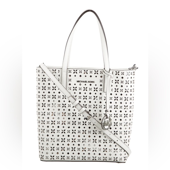 MMK Leather Lasercut Embellished Tote - Picture 1 of 13